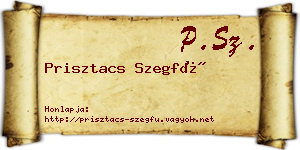 Prisztacs Szegfű névjegykártya